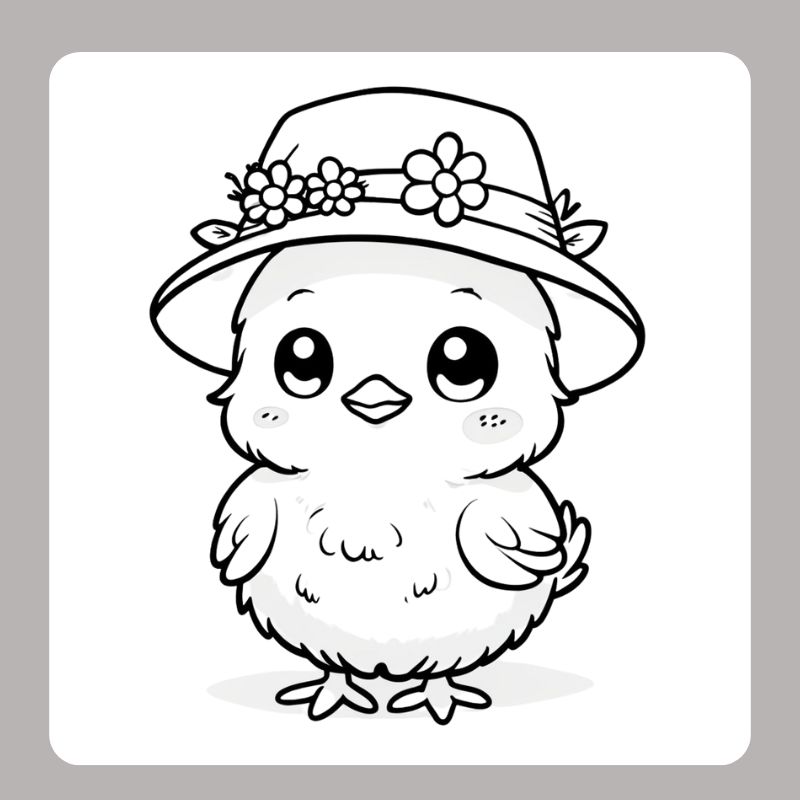 tranh tô màu con gà con (20)