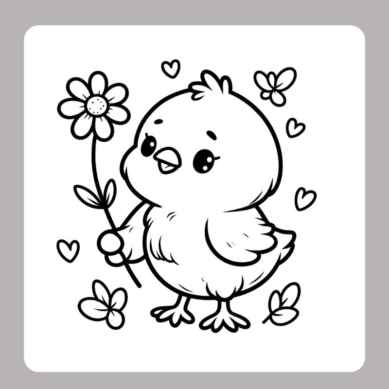 tranh tô màu con gà con (22)