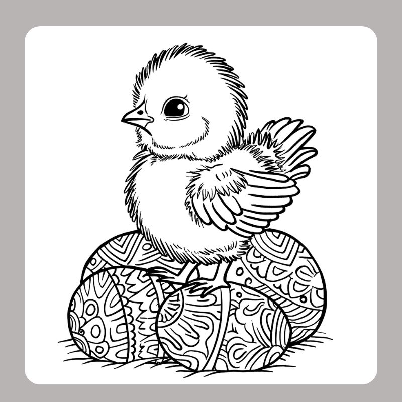 tranh tô màu con gà con (6)