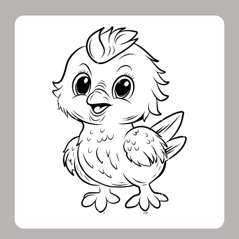 tranh tô màu con gà con (7)