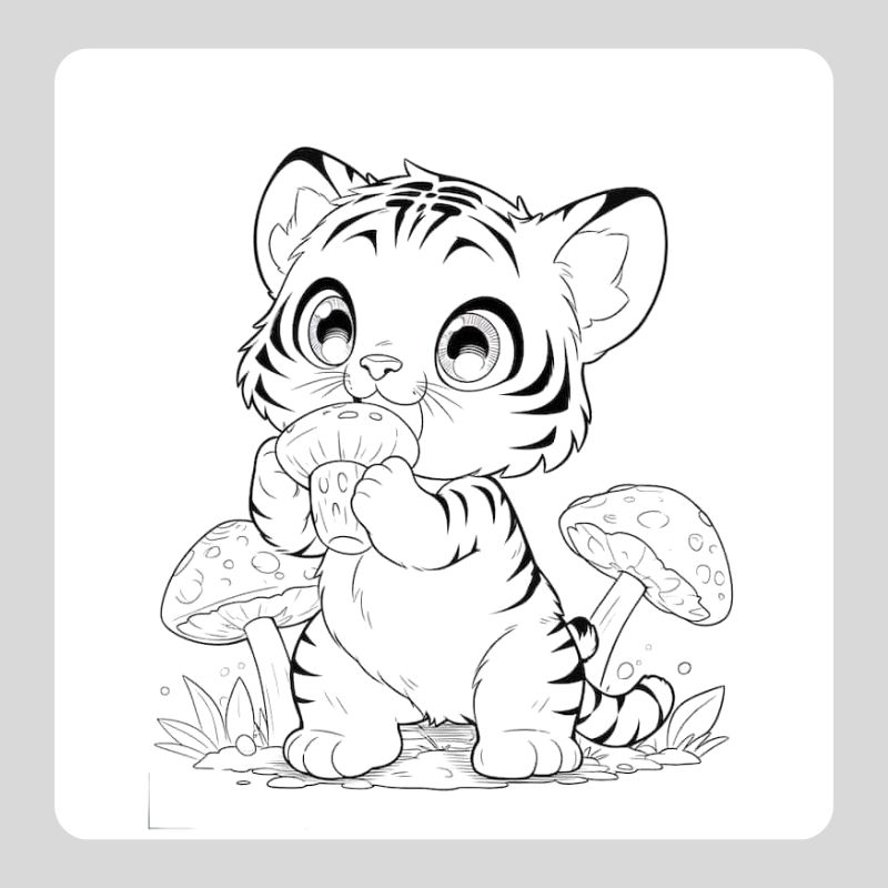 tranh tô màu con hổ