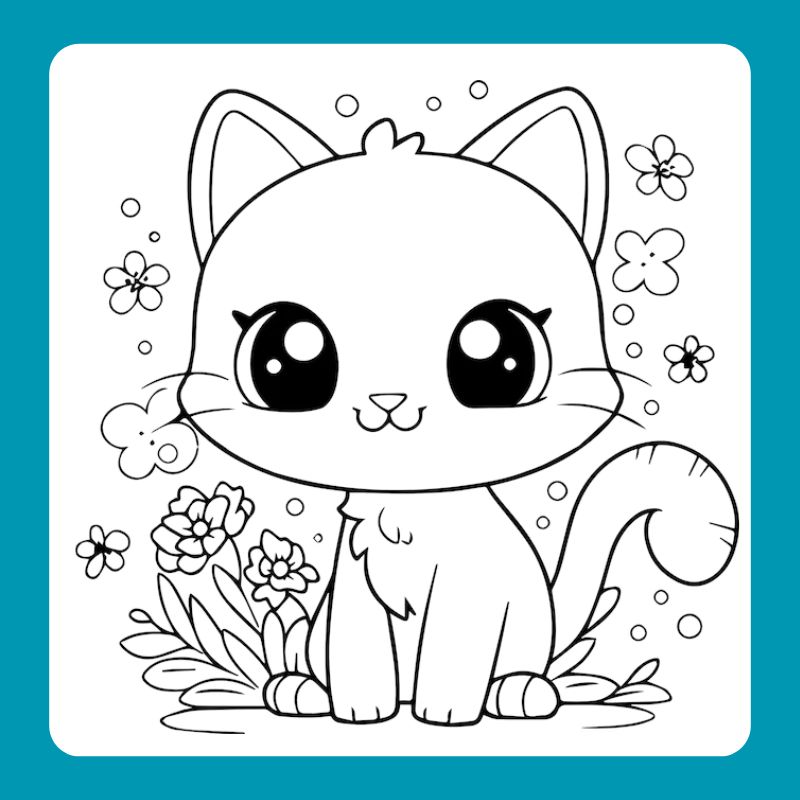 tranh tô màu con mèo (12)