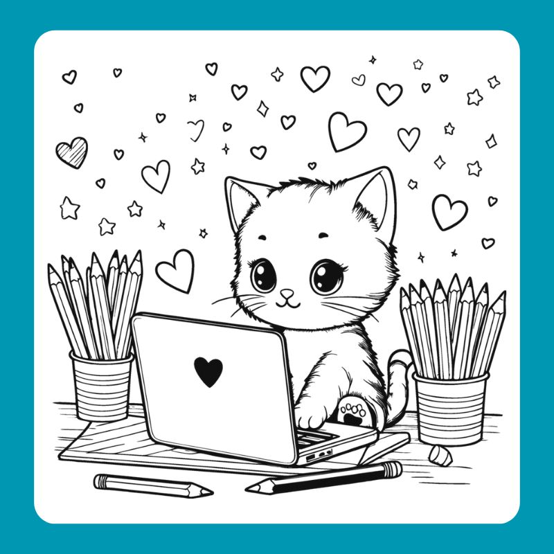 tranh tô màu con mèo (15)