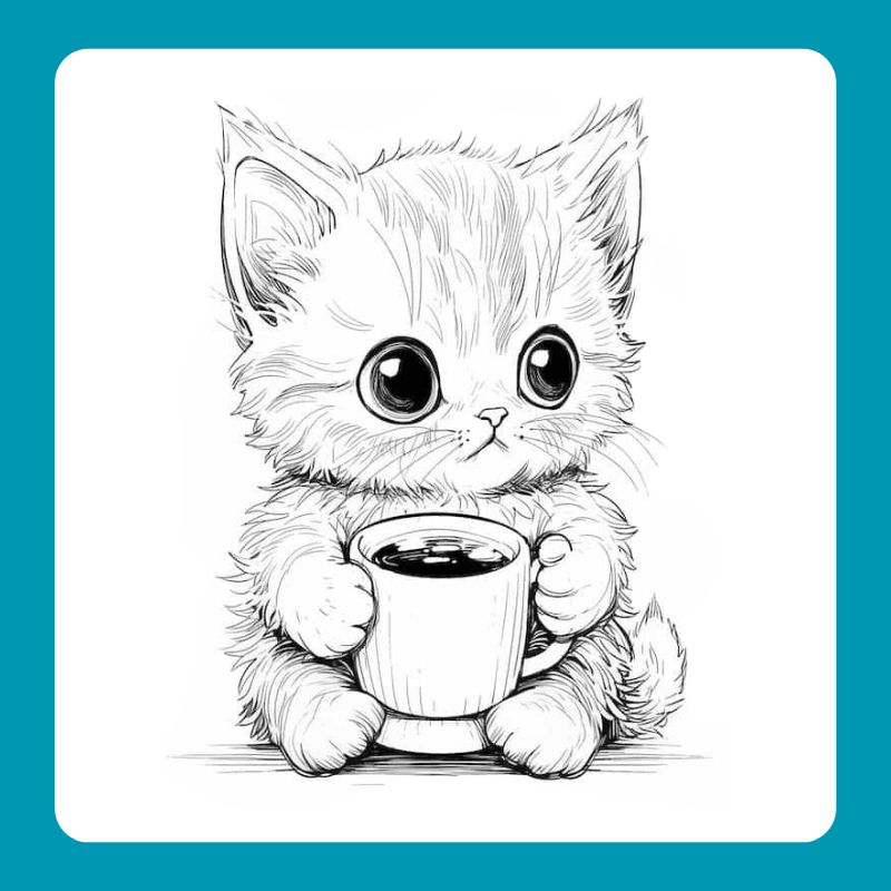 tranh tô màu con mèo (4)