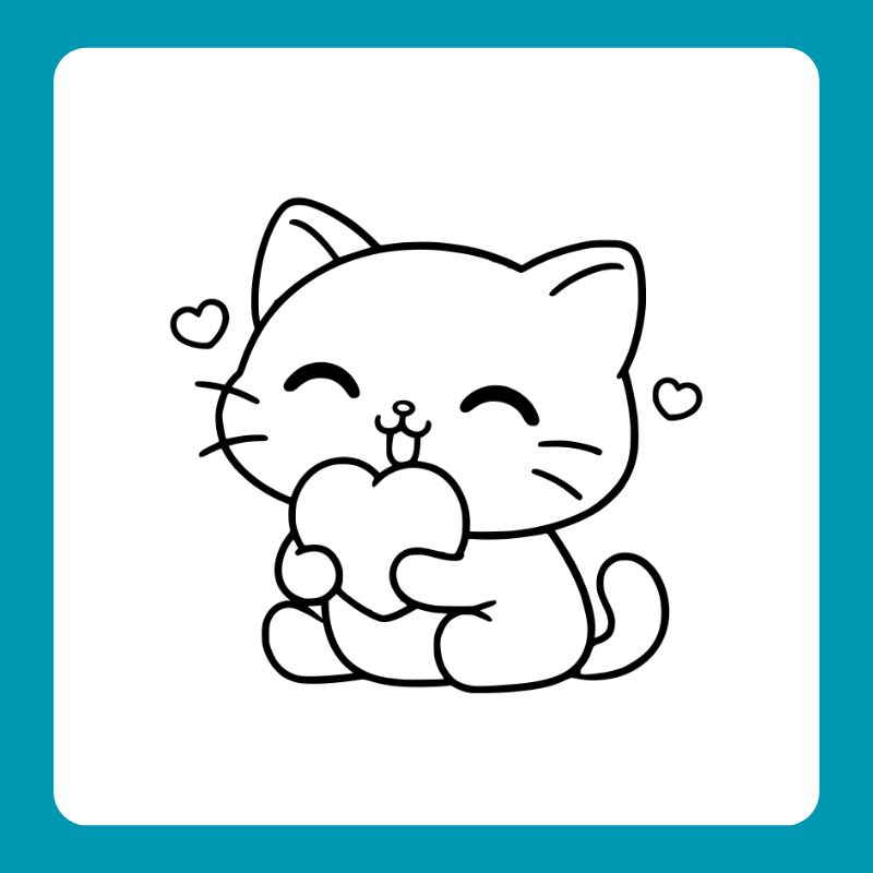 tranh tô màu con mèo (7)