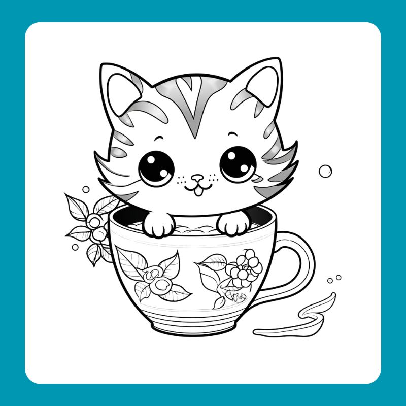 tranh tô màu con mèo (8)