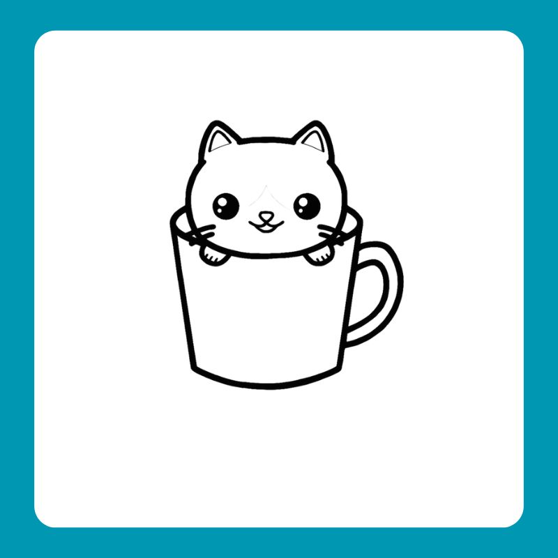 tranh tô màu con mèo cho bé