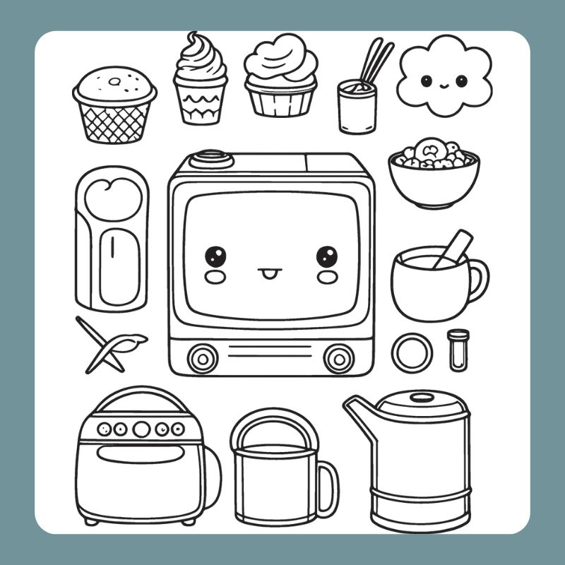 tranh tô màu đồ dùng gia đình (2)