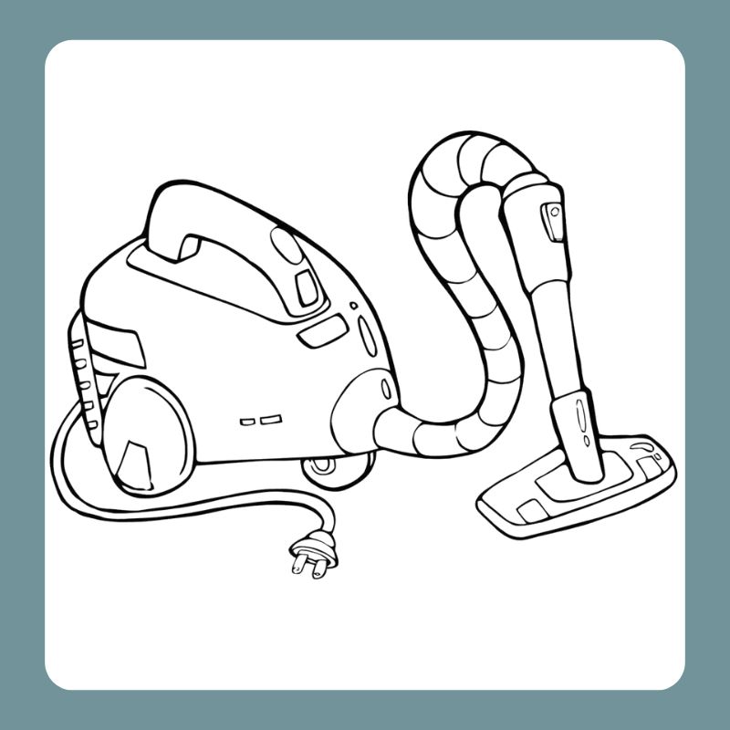 tranh tô màu đồ dùng trong gia đình