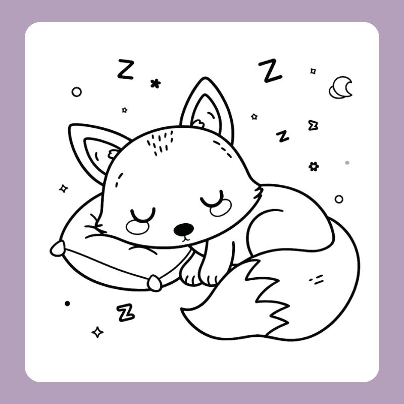 tranh tô màu hình con cáo