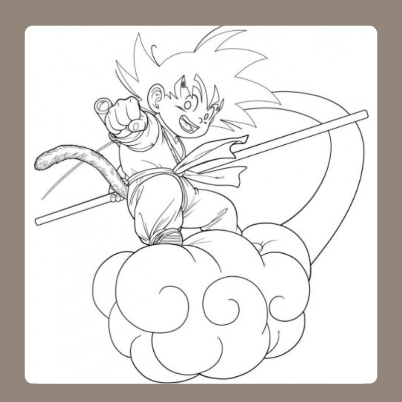 tranh tô màu hình songoku