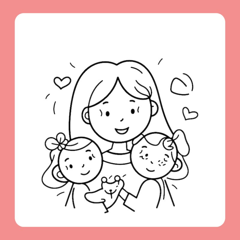 tranh tô màu mẹ của bé