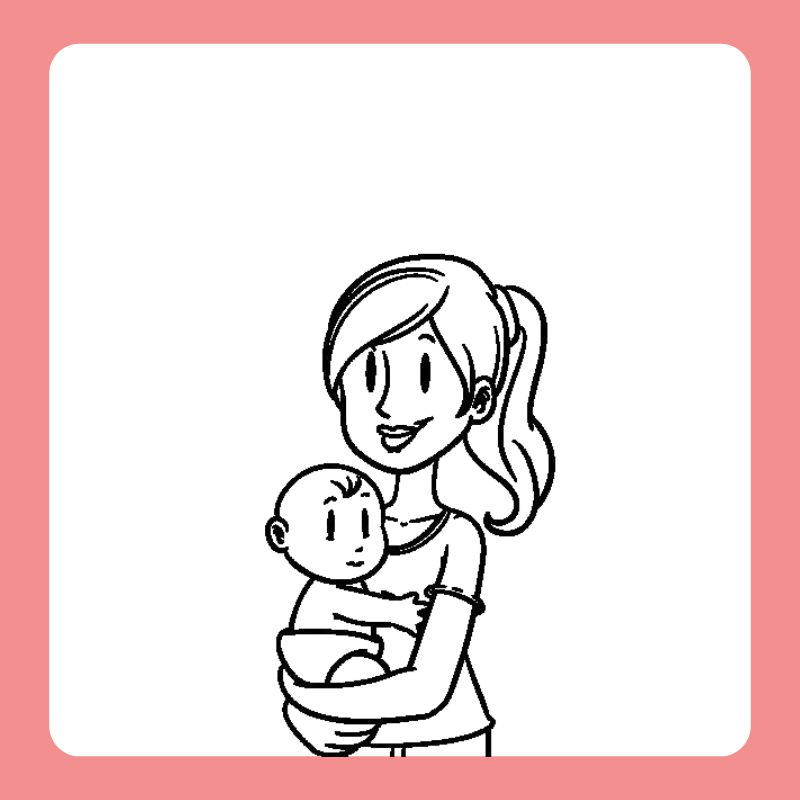 tranh tô màu mẹ và bé