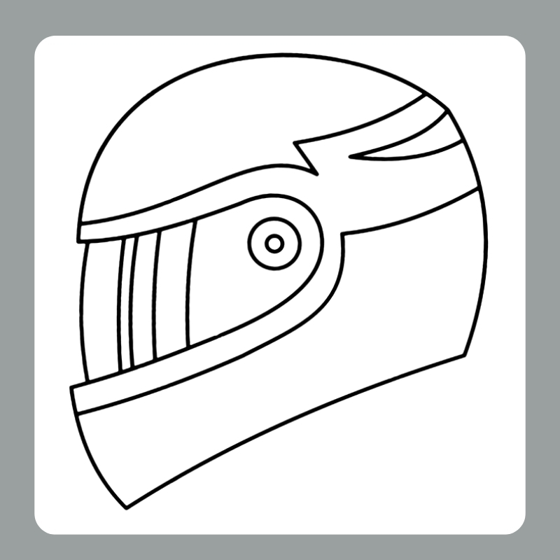 tranh tô màu mũ bảo hiểm​ 1