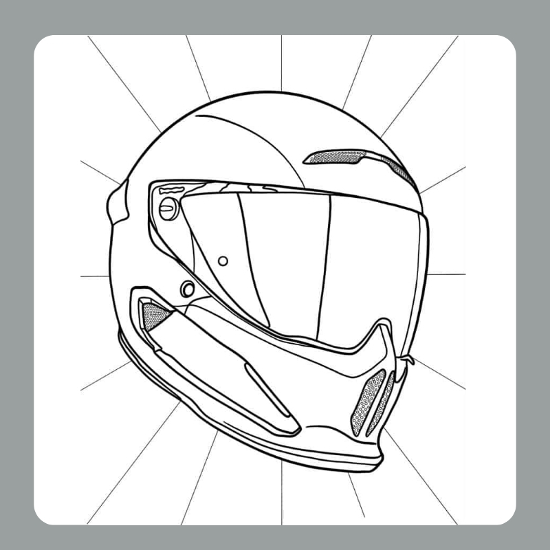 tranh tô màu mũ bảo hiểm​ 12