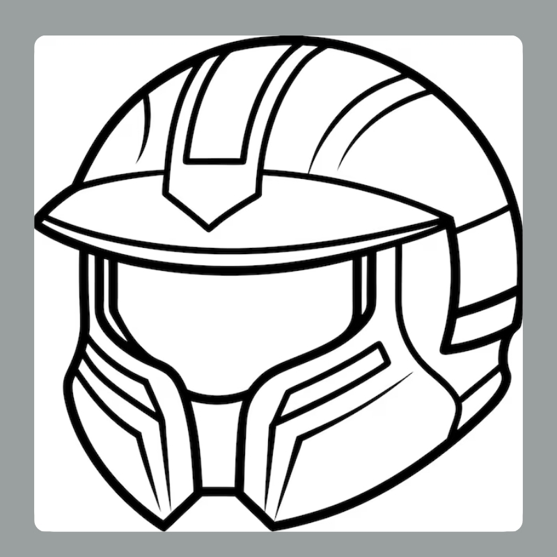 tranh tô màu mũ bảo hiểm​ 3