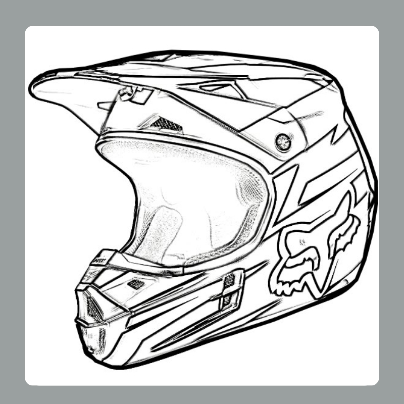 tranh tô màu mũ bảo hiểm​ 6