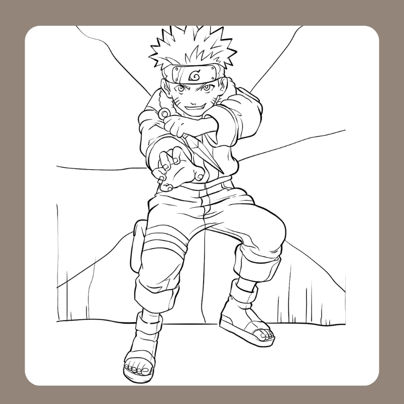 tranh to màu naruto cửu vĩ