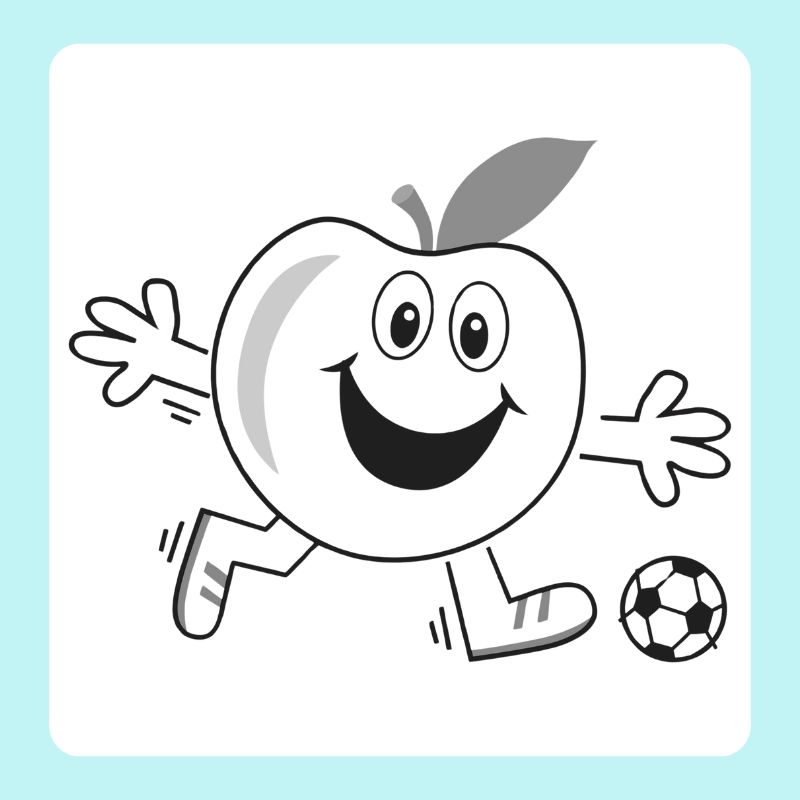 tranh tô màu quả táo