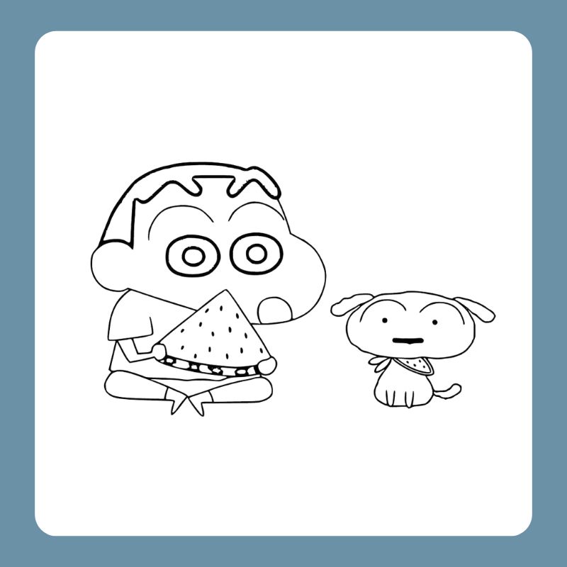 tranh tô màu shin cậu bé bút chì (12)