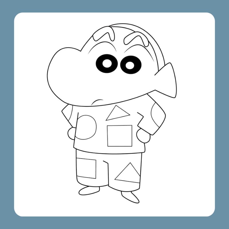 tranh tô màu shin cậu bé bút chì (3)