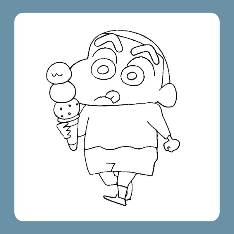 tranh tô màu shin cậu bé bút chì (5)