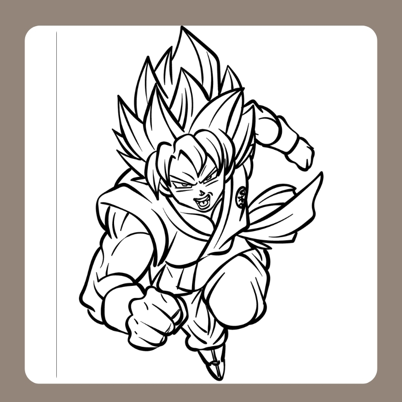 tranh tô màu songoku