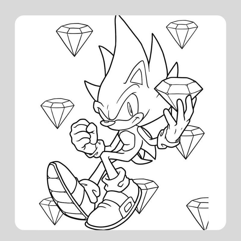 tranh tô màu sonic 1