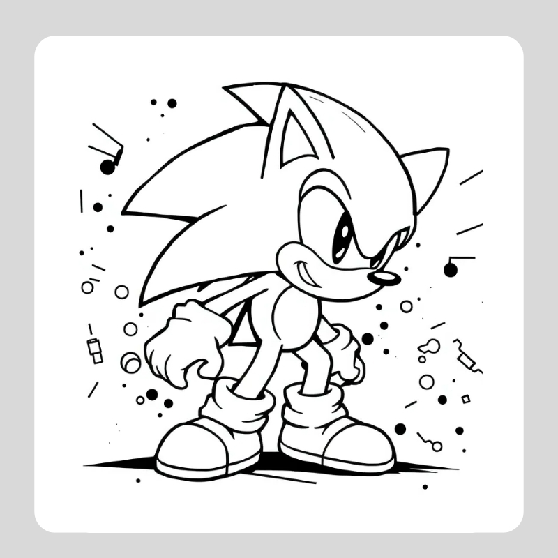 tranh tô màu sonic 10