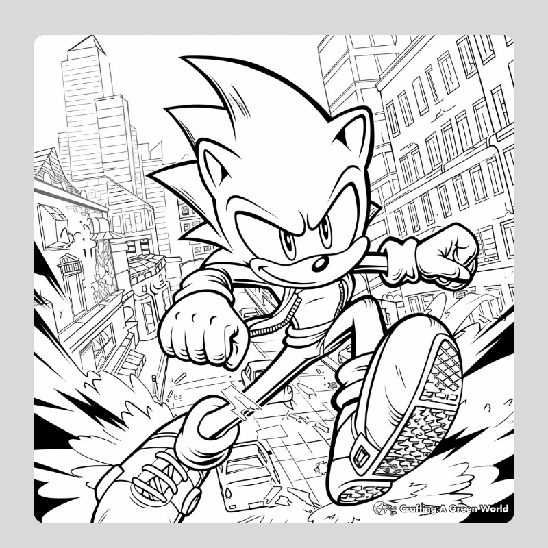 tranh tô màu sonic 12