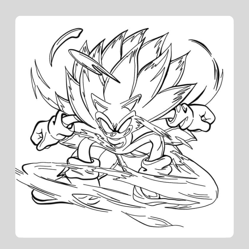 tranh tô màu sonic 14