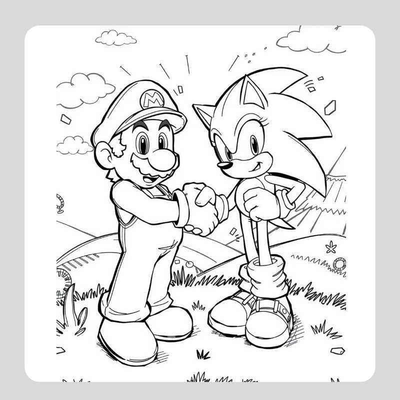 tranh tô màu sonic 15