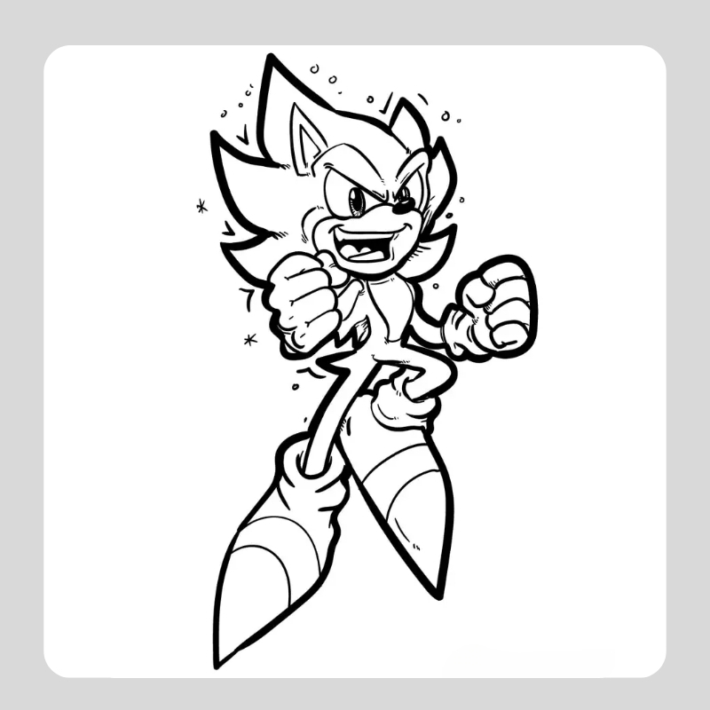 tranh tô màu sonic 16