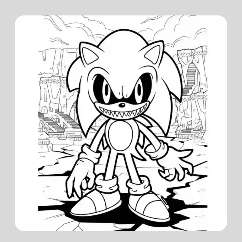 tranh tô màu sonic 17