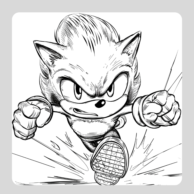 tranh tô màu sonic 18