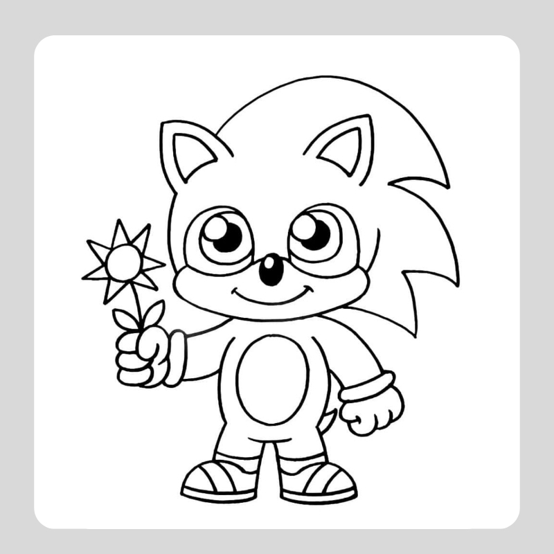 tranh tô màu sonic 19