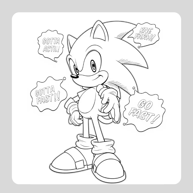 tranh tô màu sonic 23