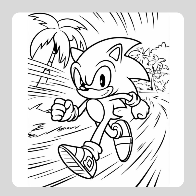 tranh tô màu sonic 24
