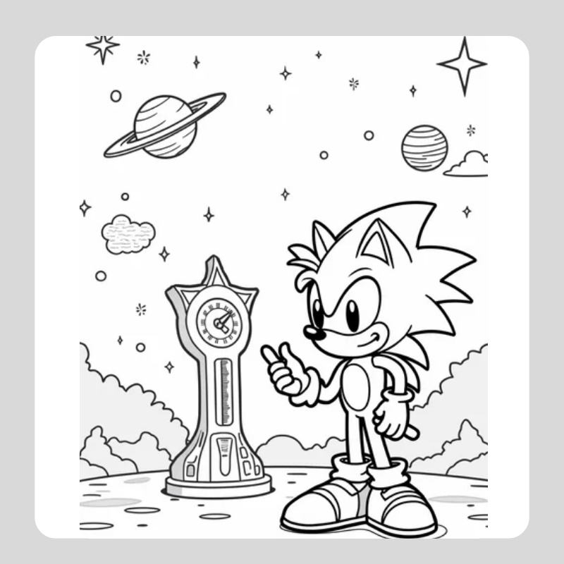 tranh tô màu sonic 25