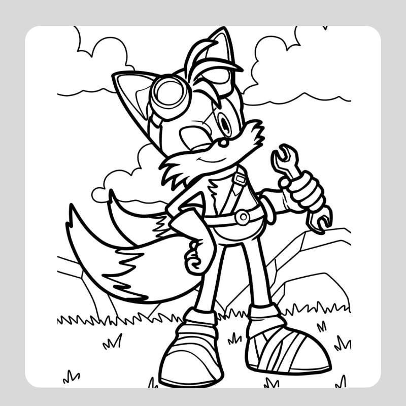 tranh tô màu sonic 27
