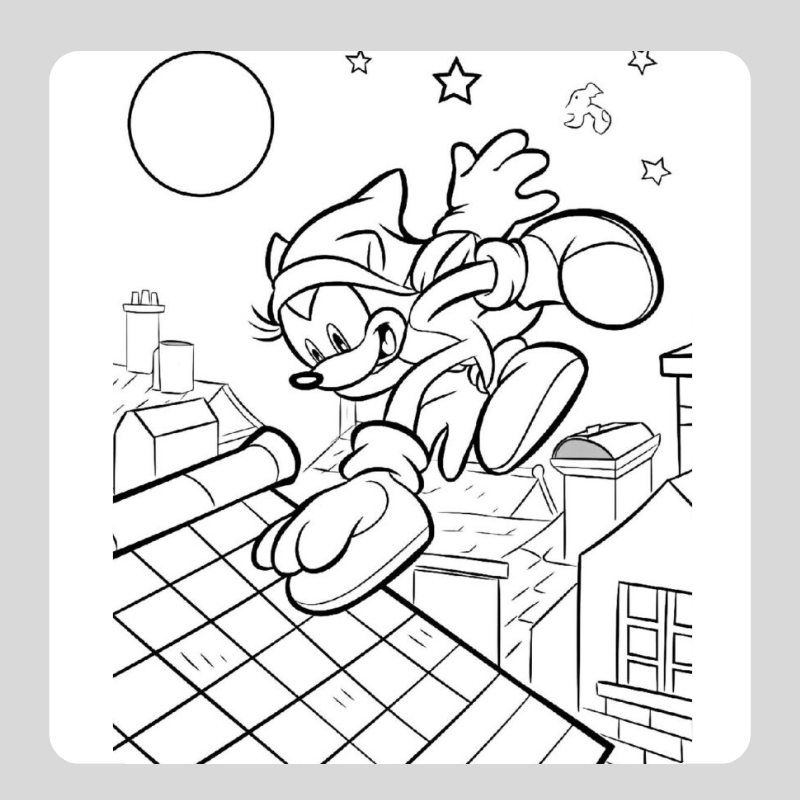 tranh tô màu sonic 29