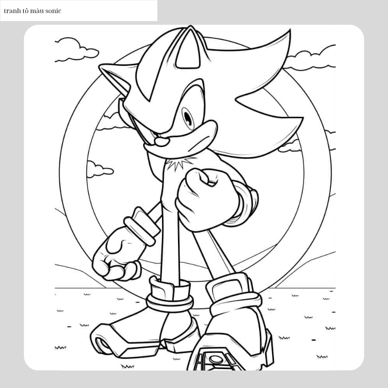 tranh tô màu sonic 3