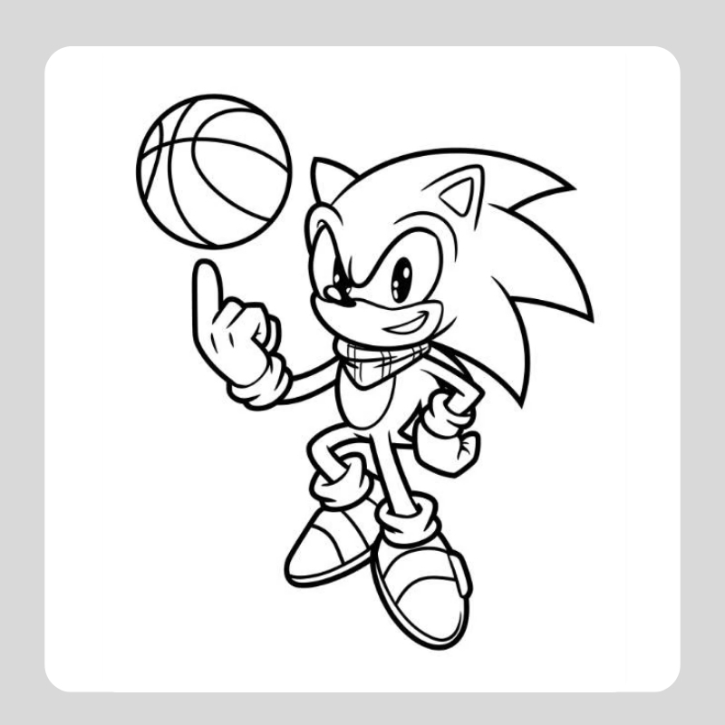 tranh tô màu sonic 4