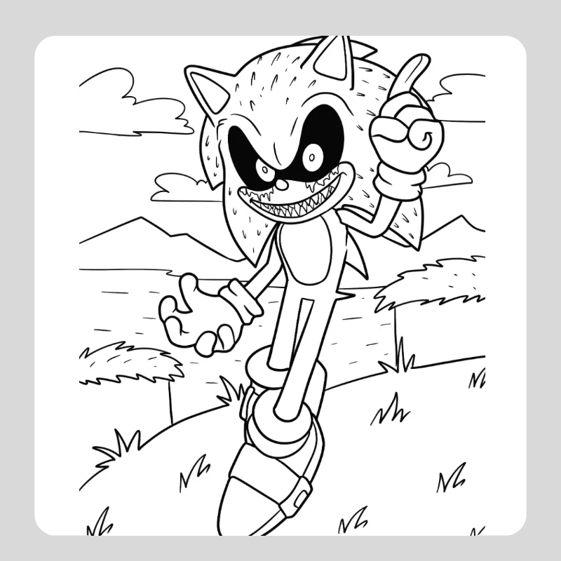 tranh tô màu sonic 6