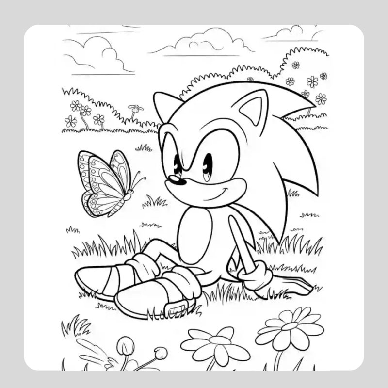 tranh tô màu sonic 7