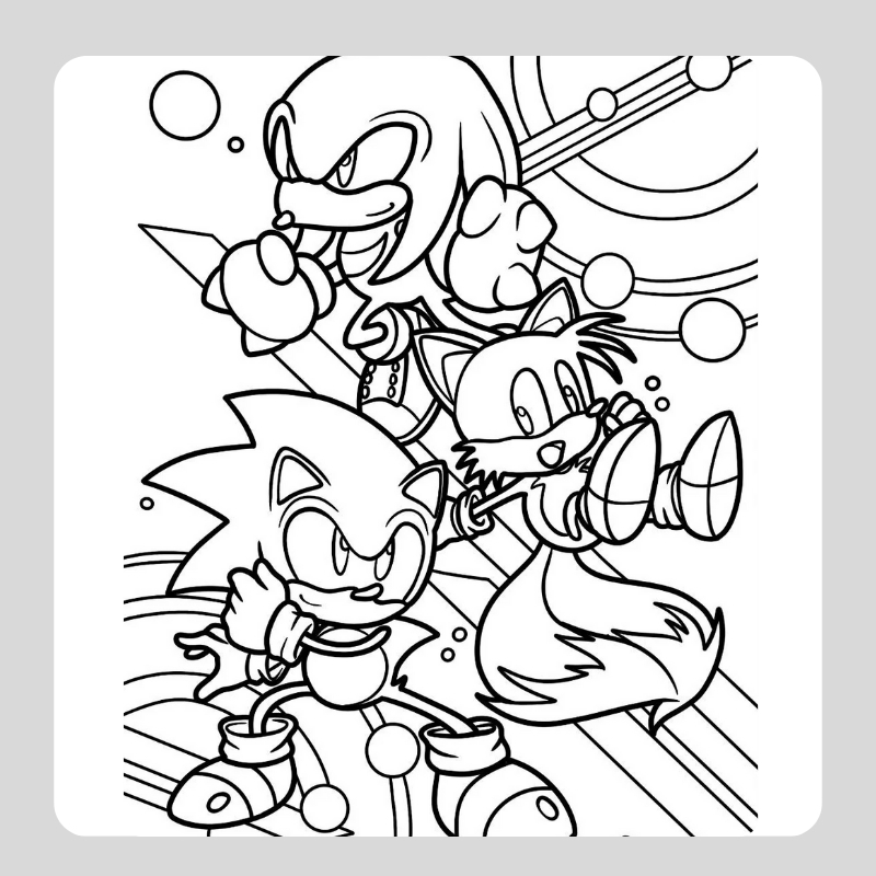 tranh tô màu sonic 8