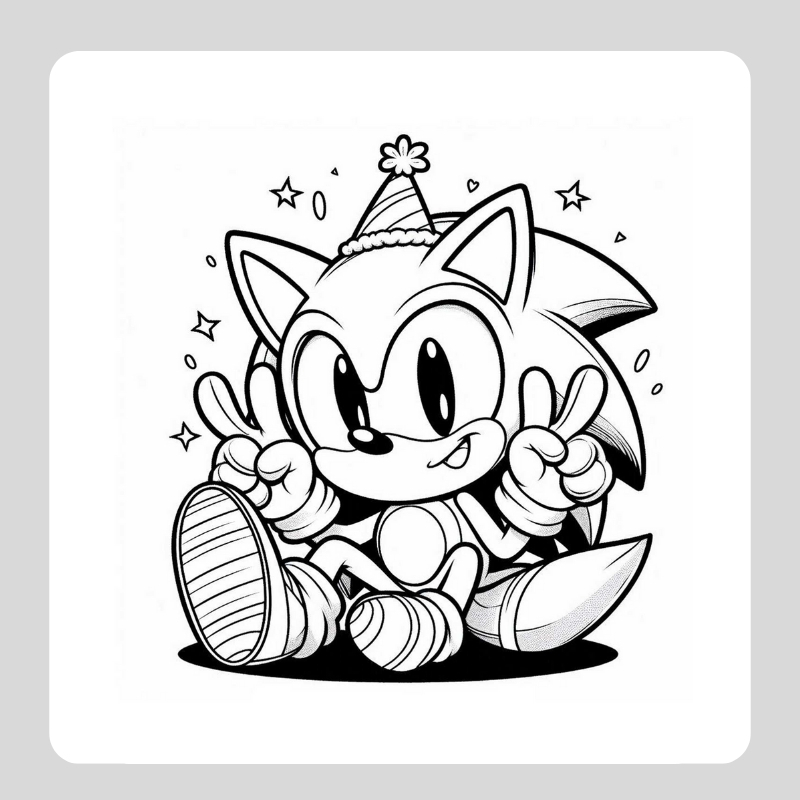 tranh tô màu sonic 9