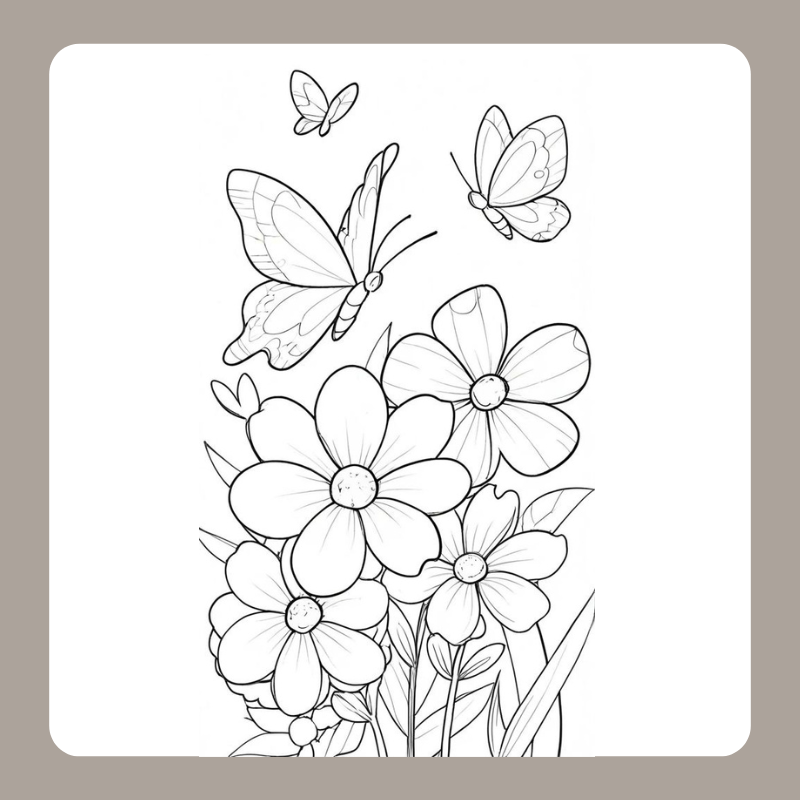 tranh tô màu vườn hoa 17