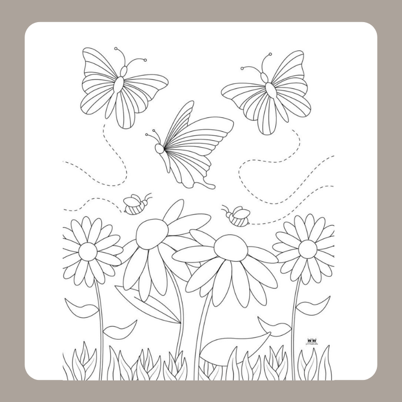 tranh tô màu vườn hoa 21