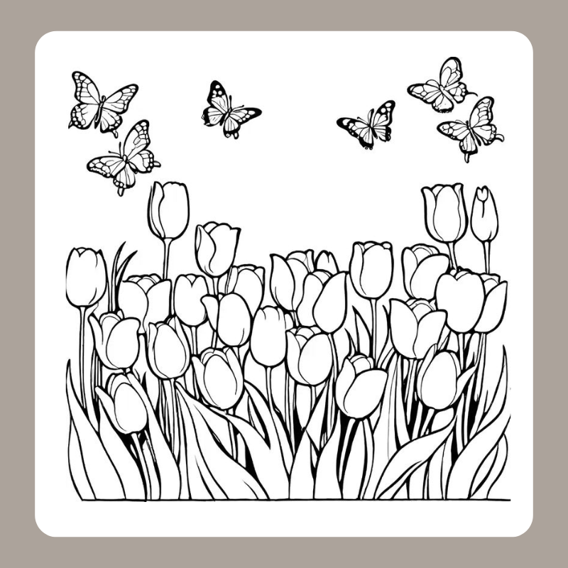 tranh tô màu vườn hoa 24